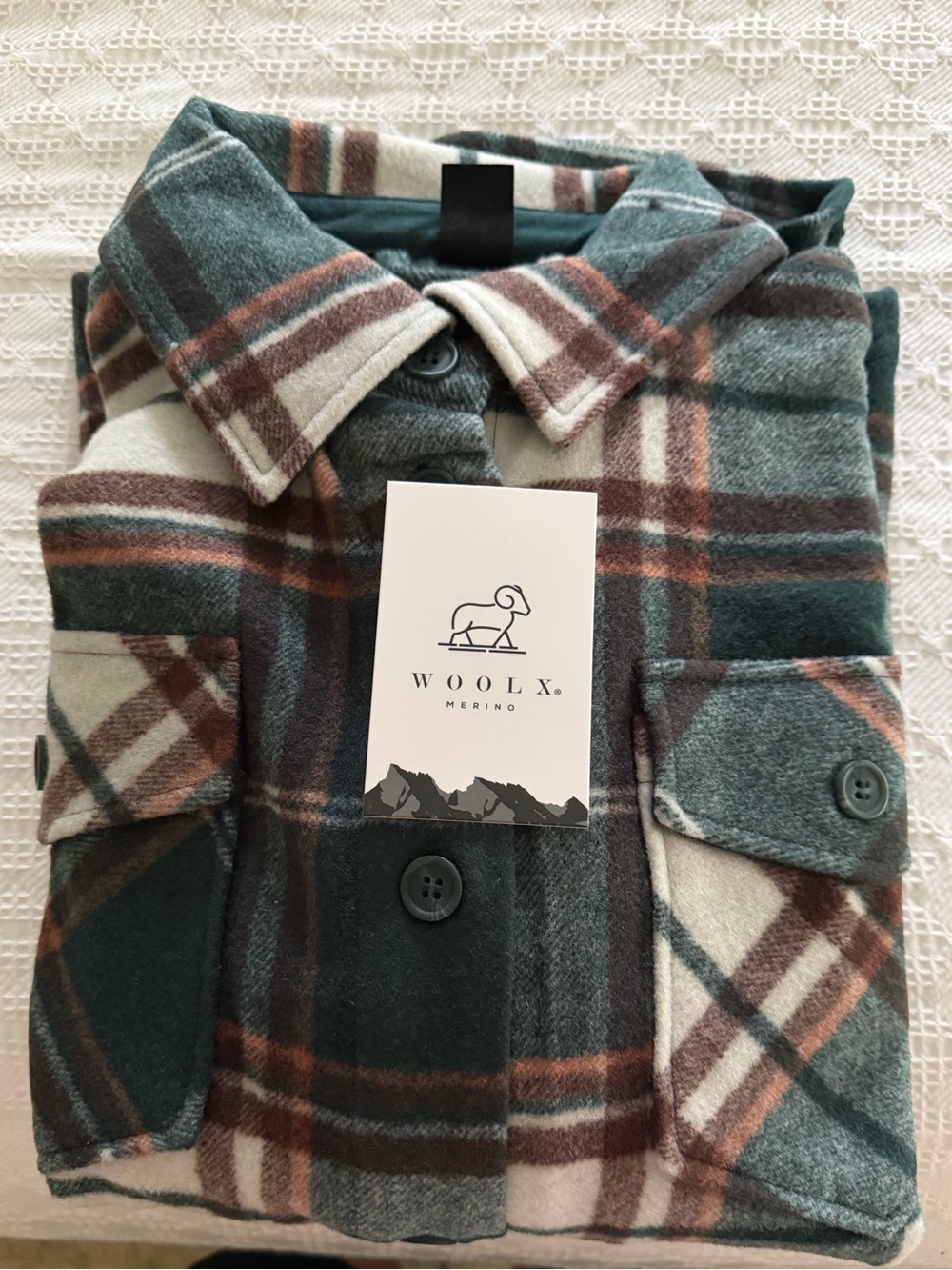 WoolX Sawyer Shacket  - Shirt Jacket Green Plaid - Picture 9 of 9